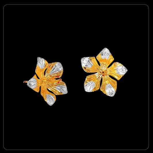Gorgeous and elegant Gold Coated Silver Flowers