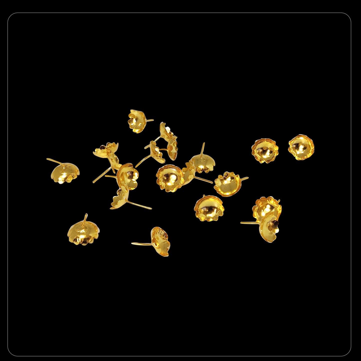 Gold Coated Silver Flowers (GCS )