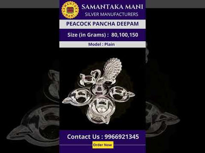 Panchmukhi Peacock Deepam with Stand Ethnic Elegance
